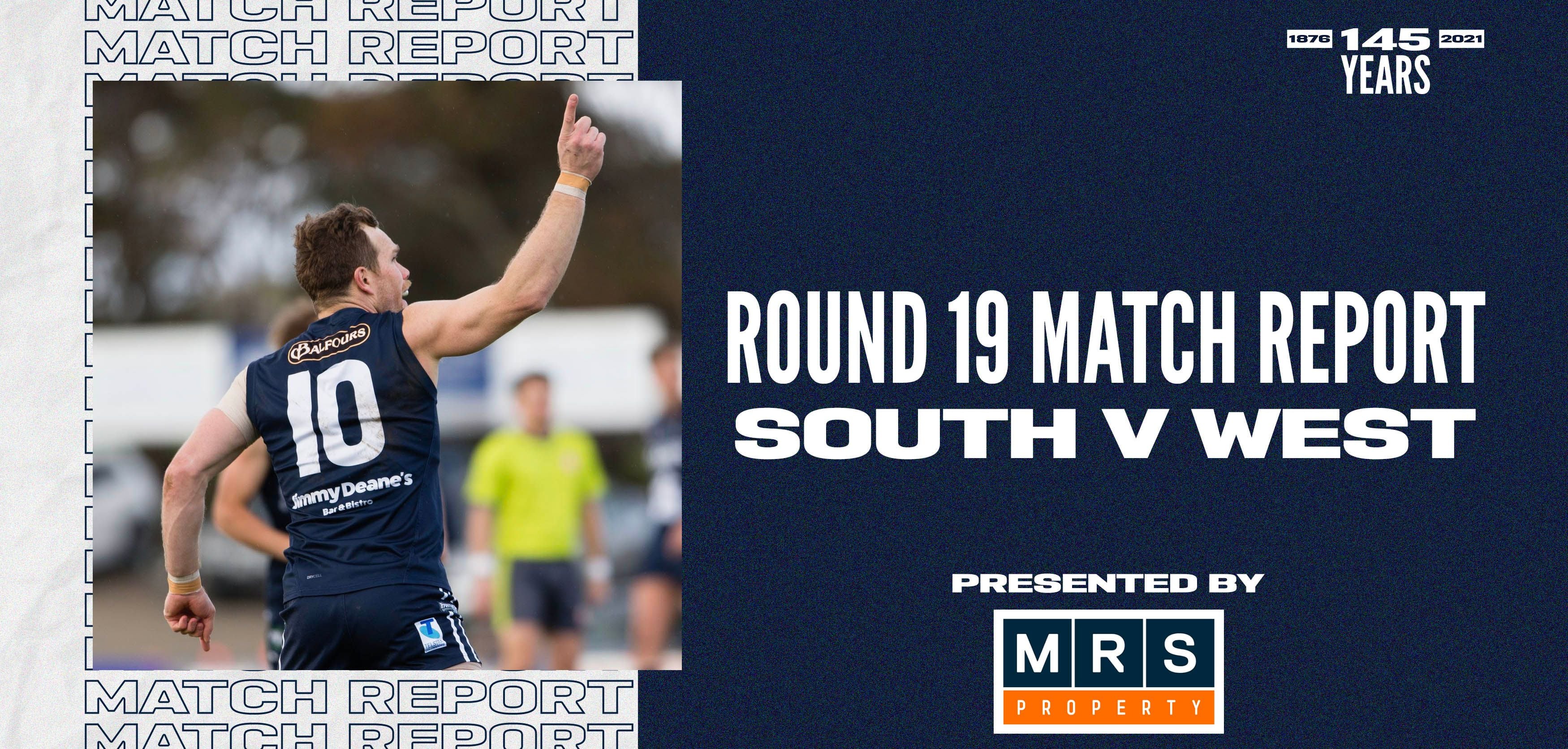 MRS Property Match Report Round 19: vs West Adelaide MRS Property Match Report Round 19: vs West Adelaide